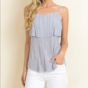 Cutest ever top pastel gray Spaghetti strap top